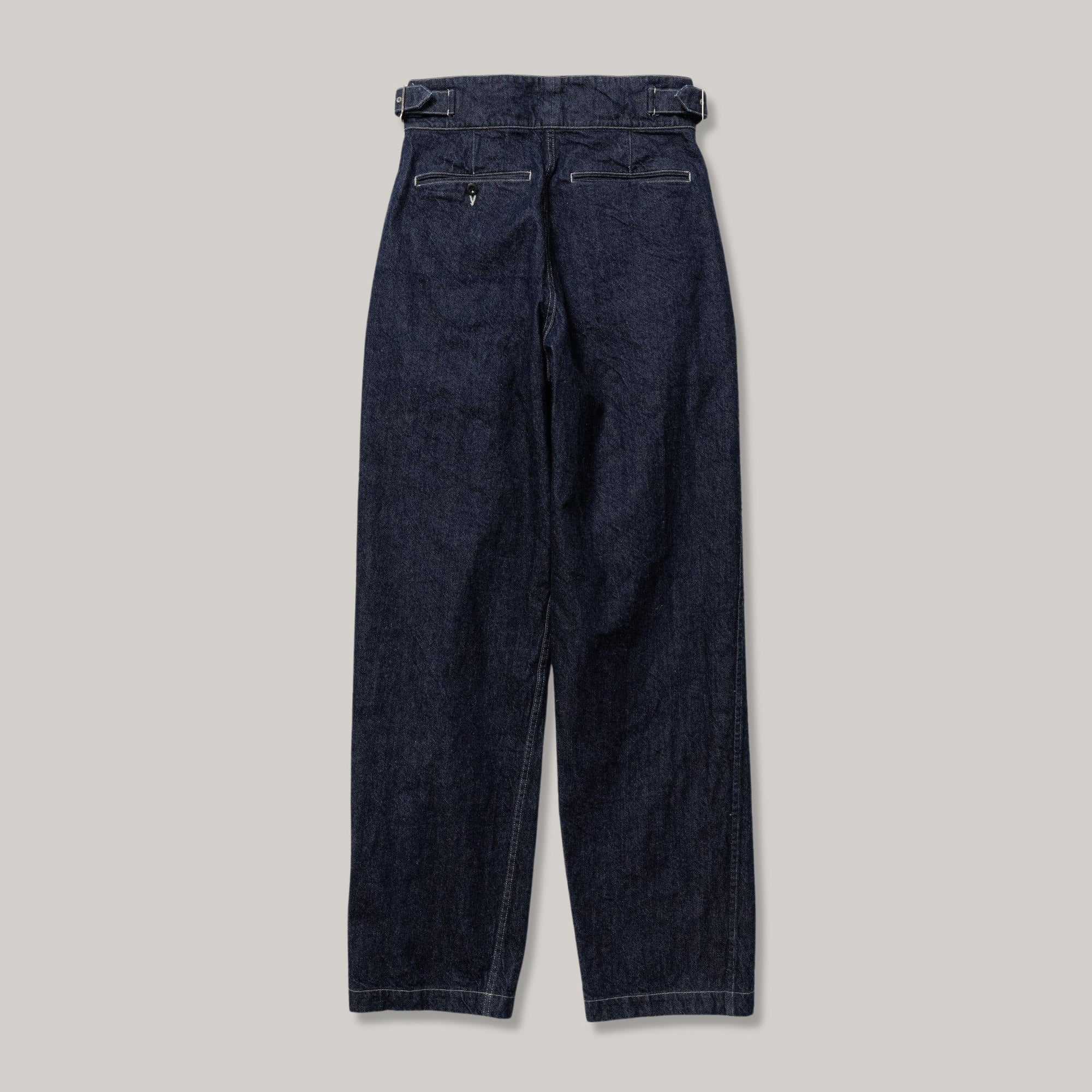 LENO SIDE BELTED GURKHA TROUSERS - INDIGO – Pickings and Parry