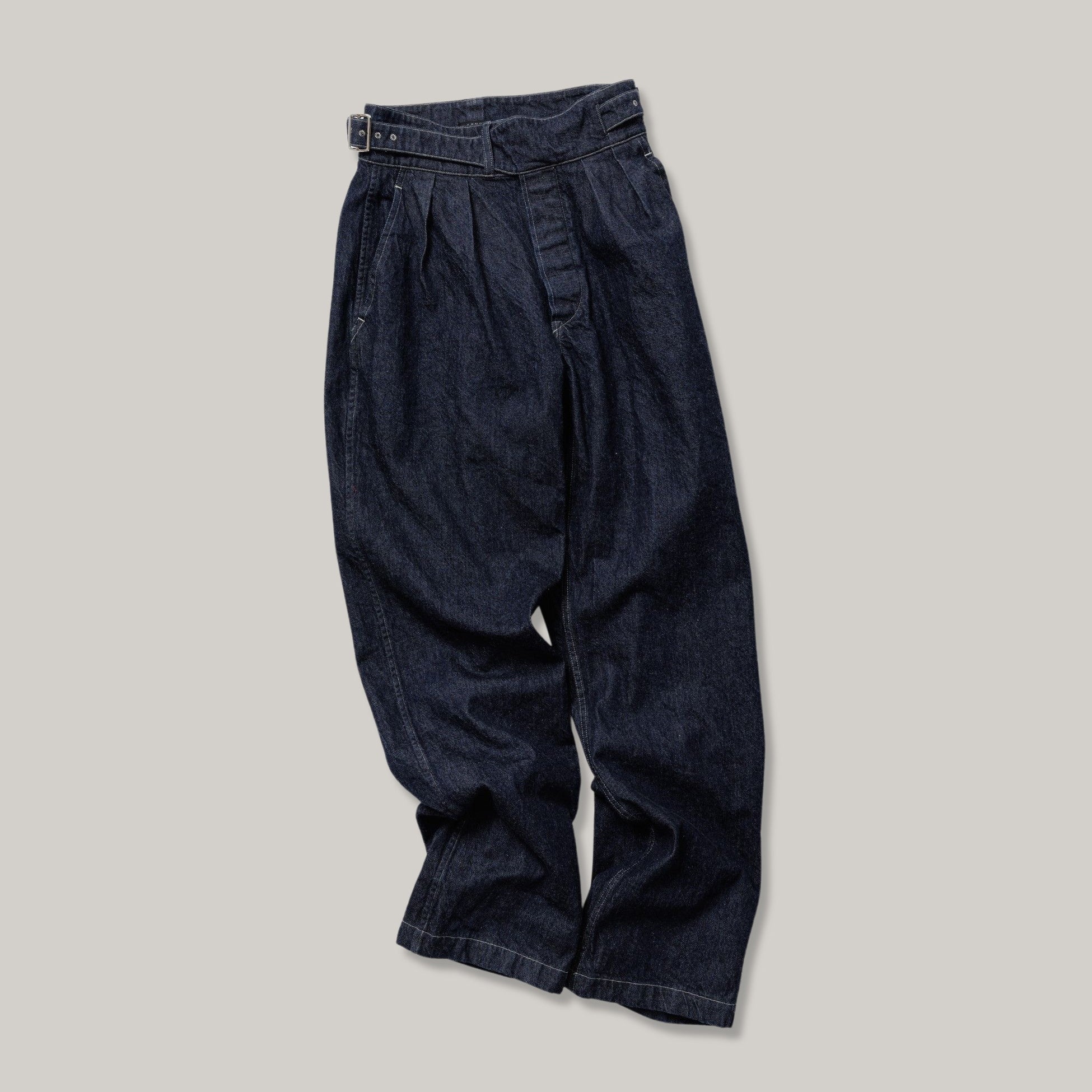 LENO SIDE BELTED GURKHA TROUSERS - INDIGO – Pickings and Parry
