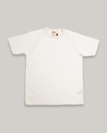 HEIMAT RAGLAN COTTON/HEMP TEE - WHITE