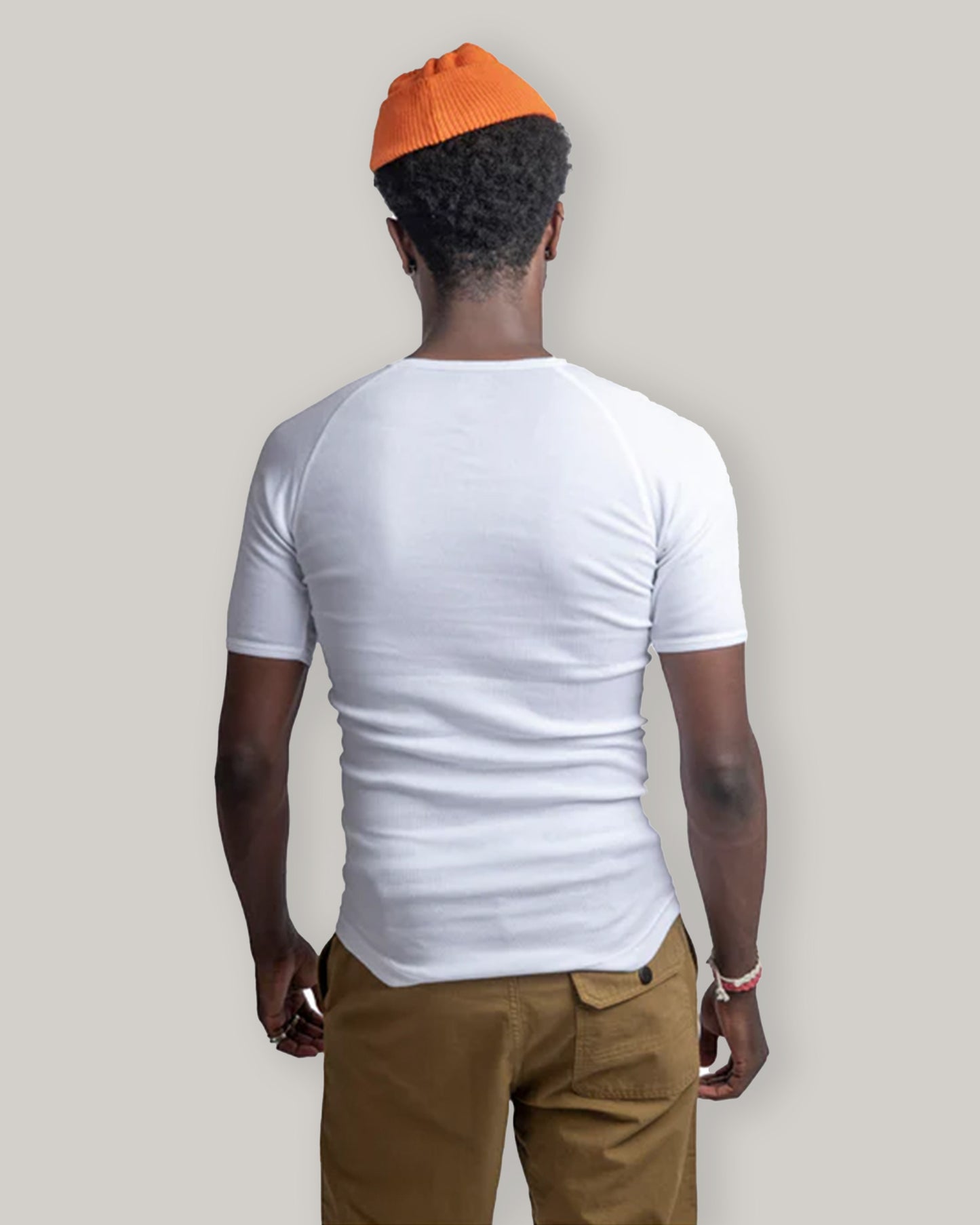 HEIMAT COTTON FINE RIB TEE - WHITE