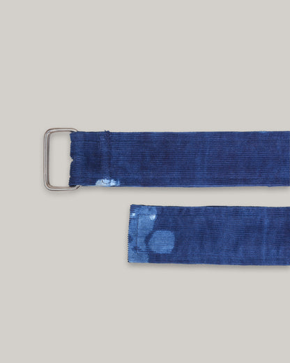 KARDO BLOCK PRINT CORDUROY BELT - INDIGO