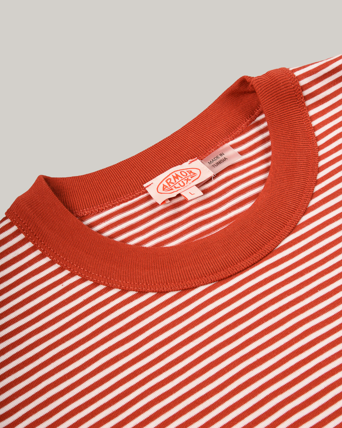 ARMOR LUX HERITAGE STRIPED T-SHIRT - KETCHUP/ MILK