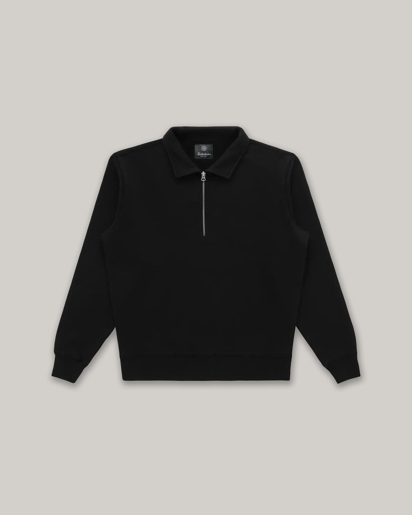 KNICKERBOCKER STADIUM LOFT KNIT QUARTER ZIP - BLACK