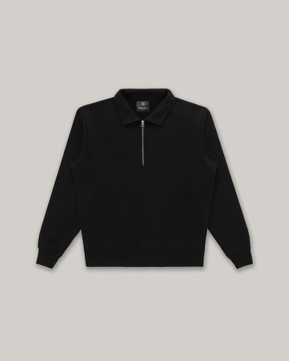 KNICKERBOCKER STADIUM LOFT KNIT QUARTER ZIP - BLACK