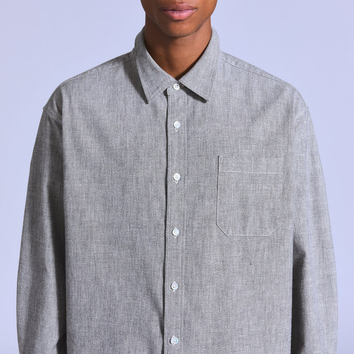 LEVI'S BLUE TAB BOXY SHIRT - JASER GREY