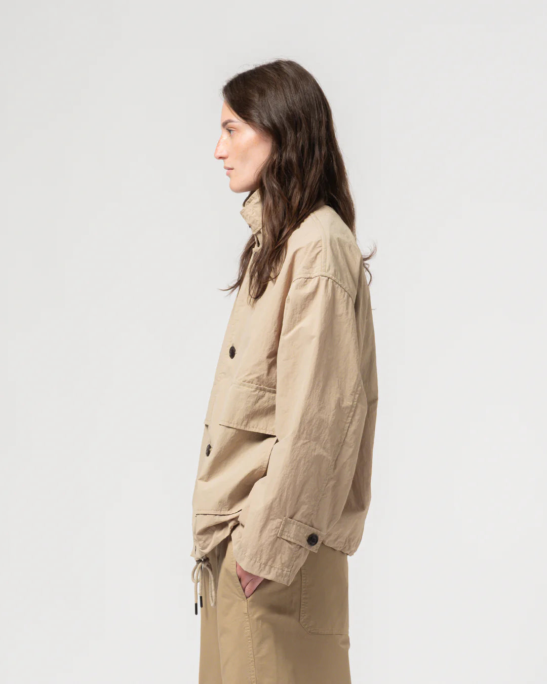 GIRLS OF DUST COVE JACKET - FUJI NYLON - OYSTER