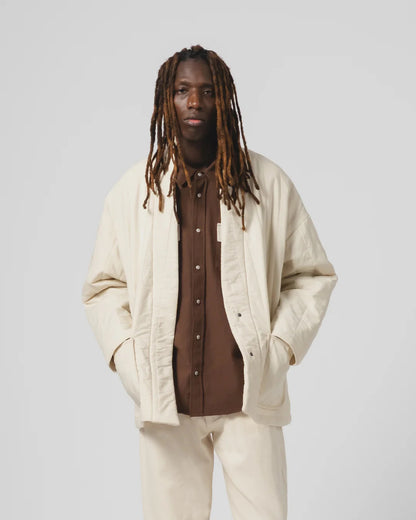 EAT DUST EDO JACKET - COTTON QUILT - ECRU