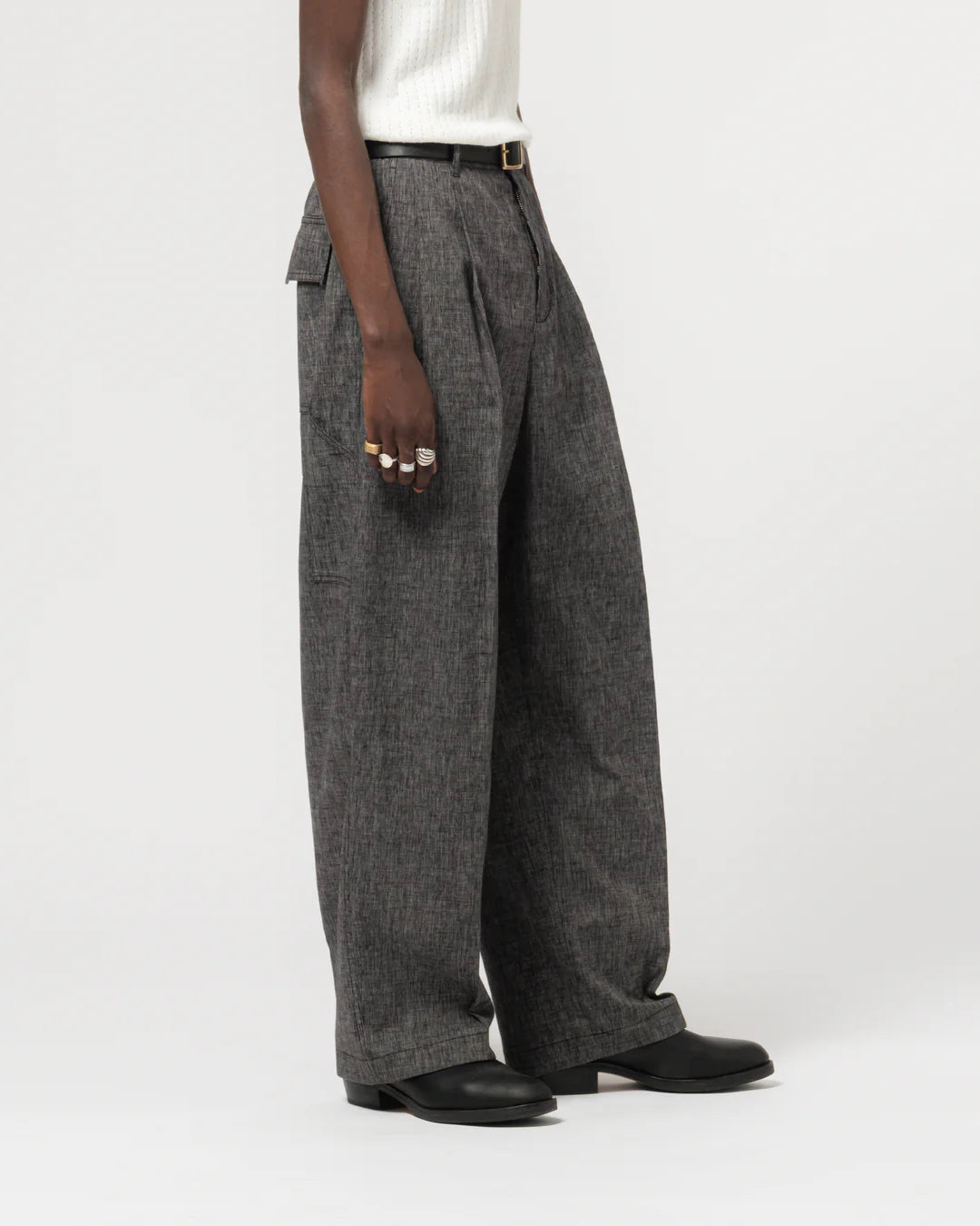 EAT DUST AMBASSADOR PANTS - GIORGIO COTTON - ASPHALT