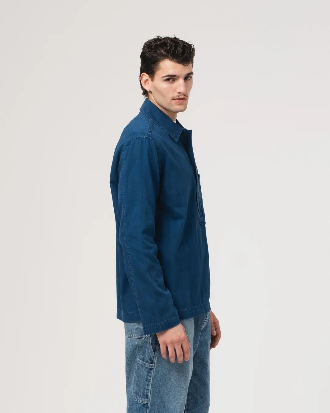 EAT DUST FISHERMAN SHIRT - H.B.T DENIM - BLUE