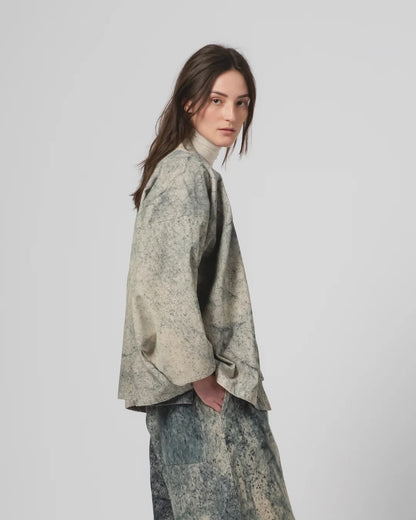 EAT DUST KIMONO - FELINO CORD - BEIGE/ INK