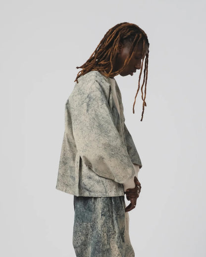 EAT DUST KIMONO - FELINO CORD - BEIGE/ INK