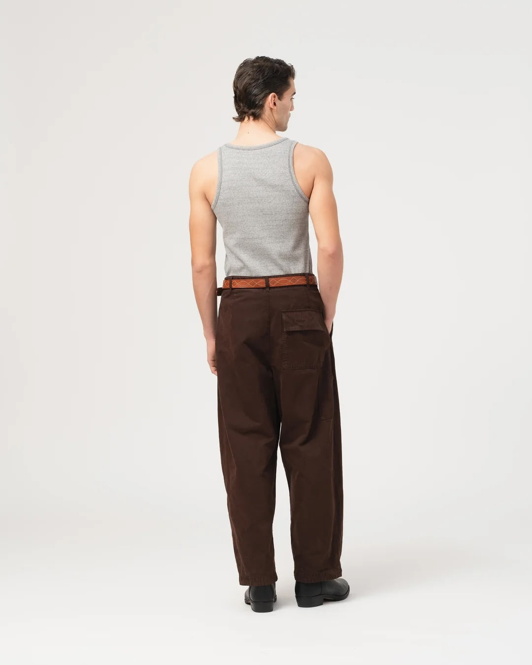 EAT DUST TANK TOP - MILITARY RIB - GREY MELANGE