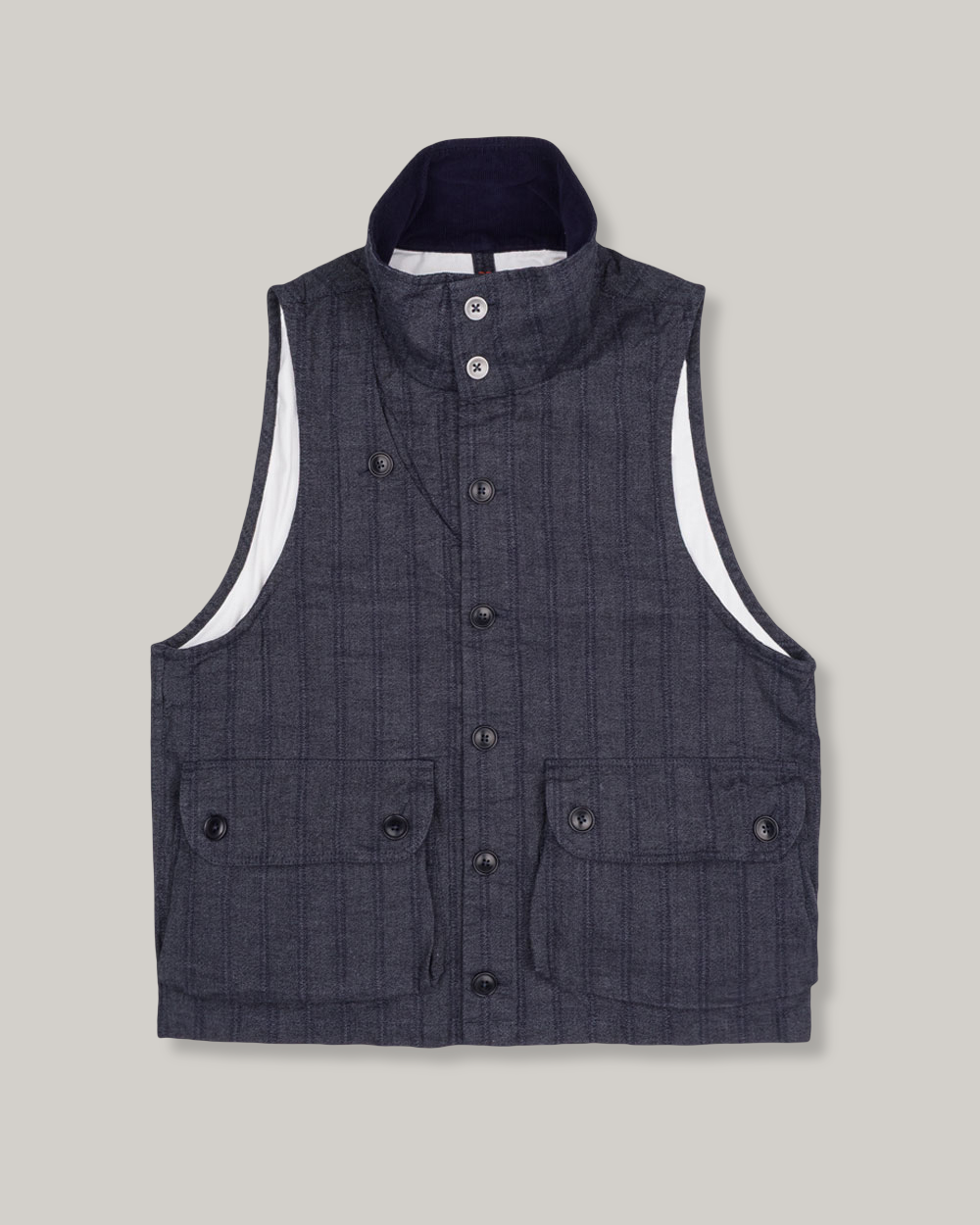 1ST PAT-RN OUTLANDER VEST - BLUE MODERN HICKORY