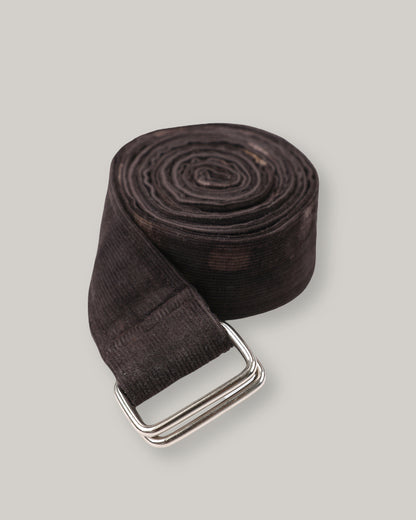 KARDO BLOCK PRINT CORDUROY BELT - CHARCOAL