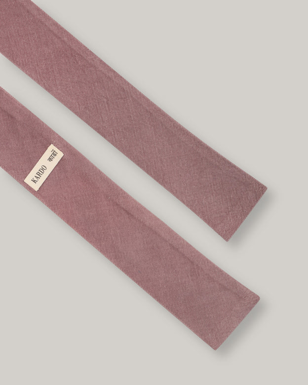 KARDO CORDUROY SQUARE TIE - ROSE CLAY