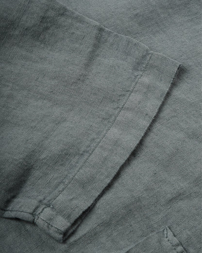 ARMOR LUX HERITAGE LINEN SMOCK DRESS - SILVER PINE