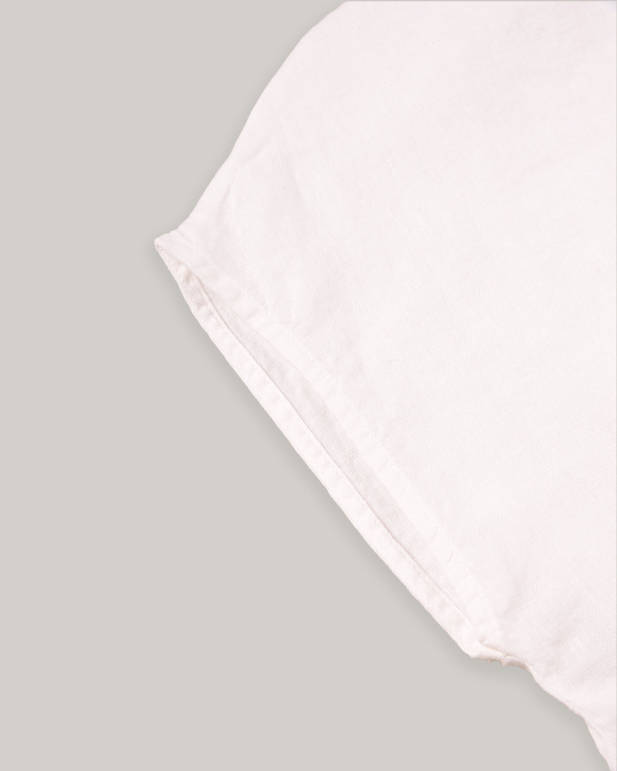ARMOR LUX LADIES BOXY FIT LINEN SHIRT - WHITE
