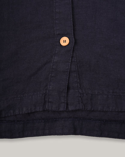 ARMOR LUX LADIES BOXY FIT LINEN SHIRT - SEAL