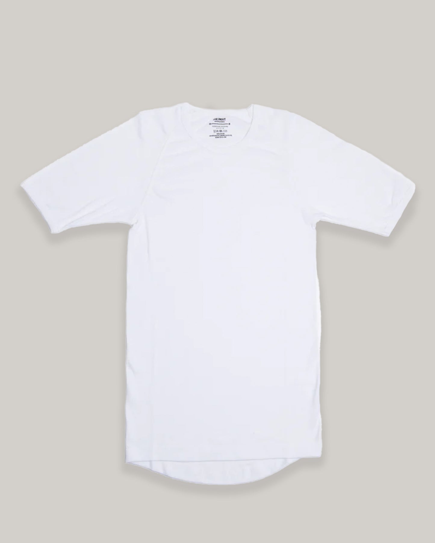 HEIMAT COTTON FINE RIB TEE - WHITE