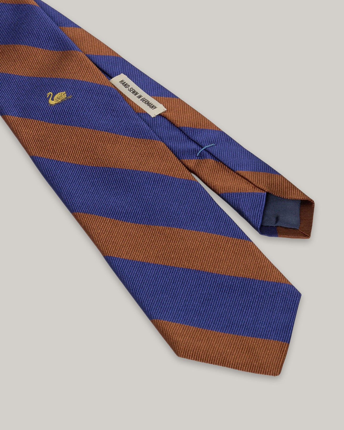 MERZ B. SCHWANEN SILK TIE - THE SWAN TIE - TEAK