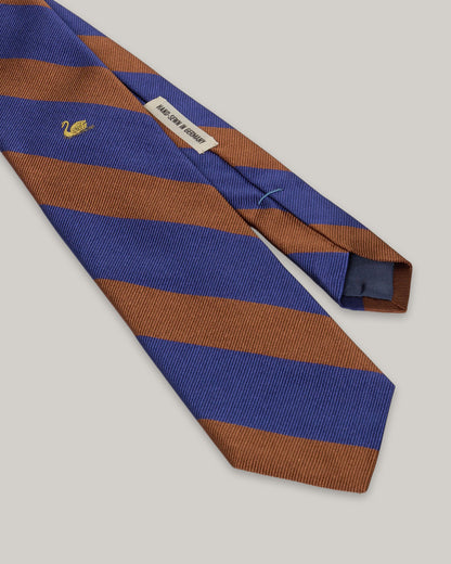 MERZ B. SCHWANEN SILK TIE - THE SWAN TIE - TEAK