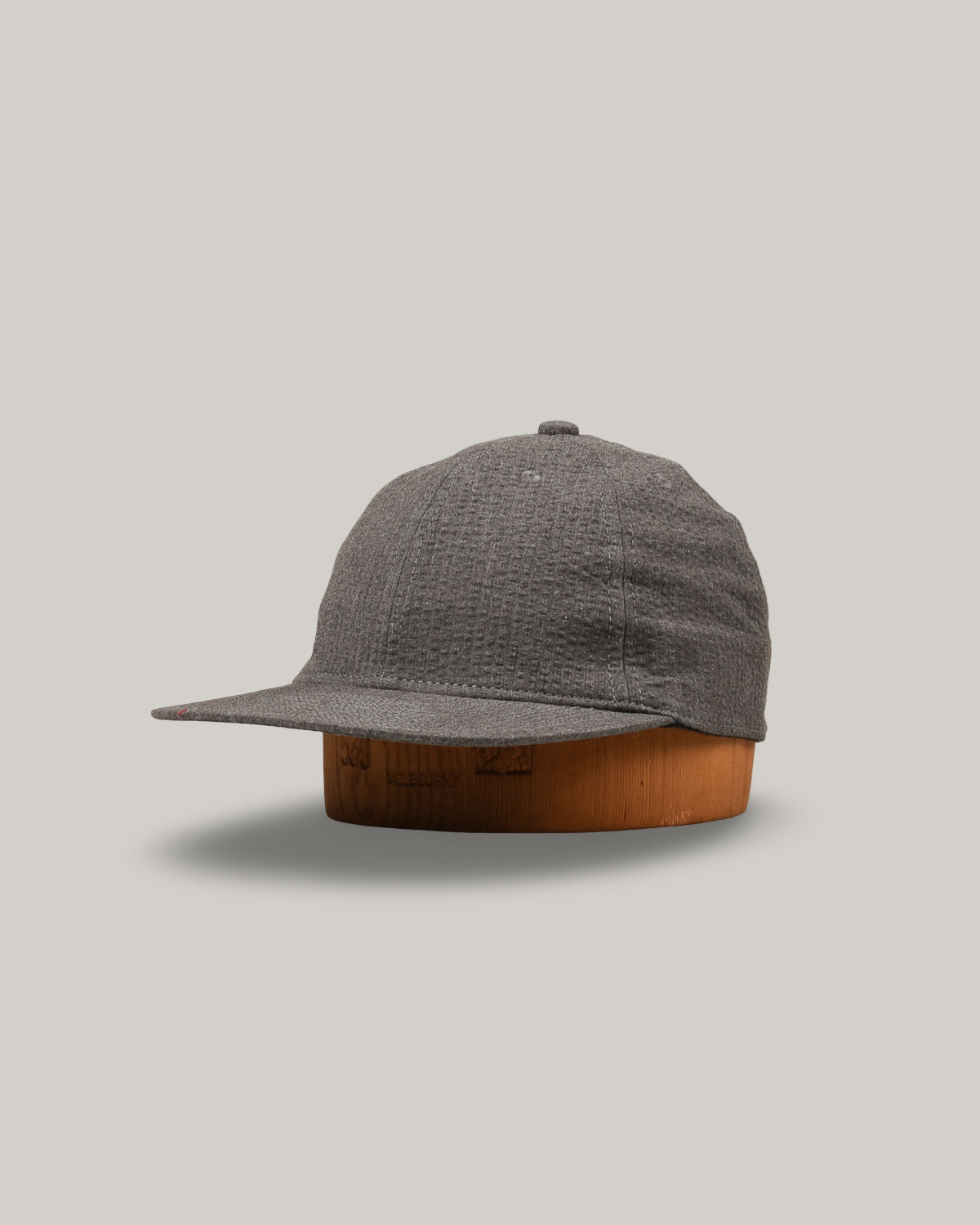 POTEN SEERSUCKER CAP - CHARCOAL GREY
