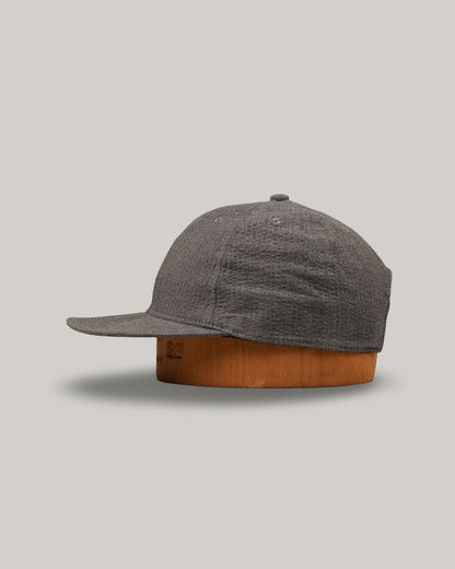 POTEN SEERSUCKER CAP - CHARCOAL GREY