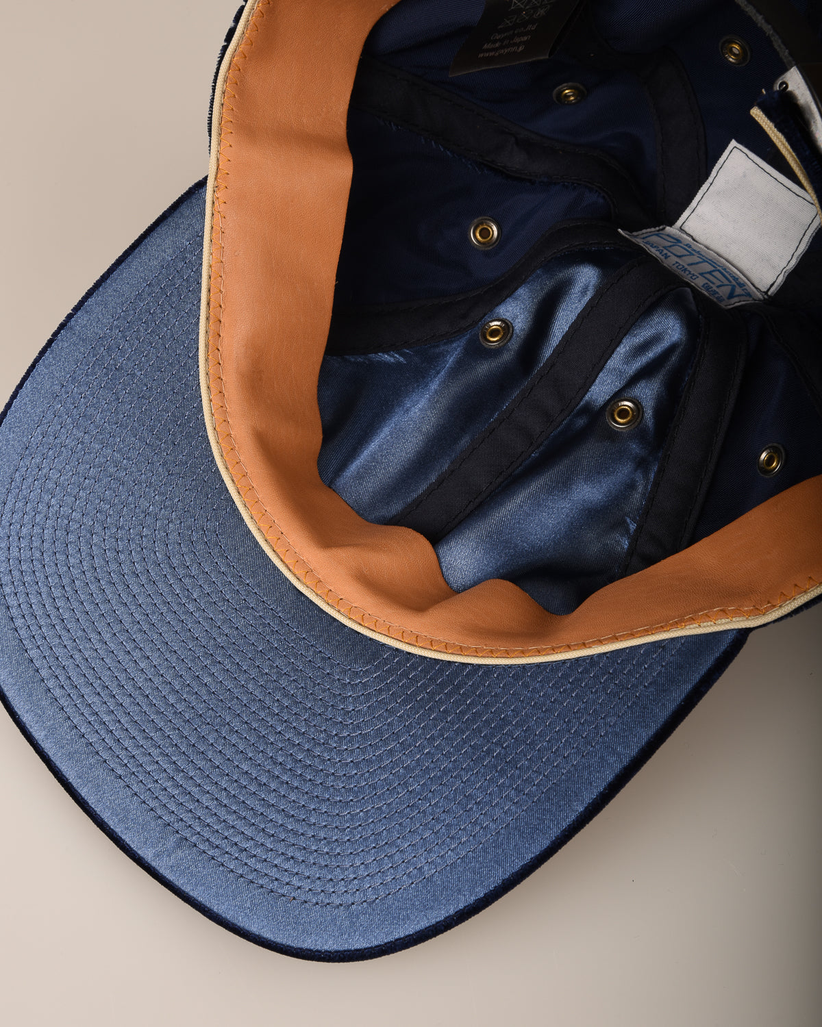 POTEN VELVET CAP - NAVY