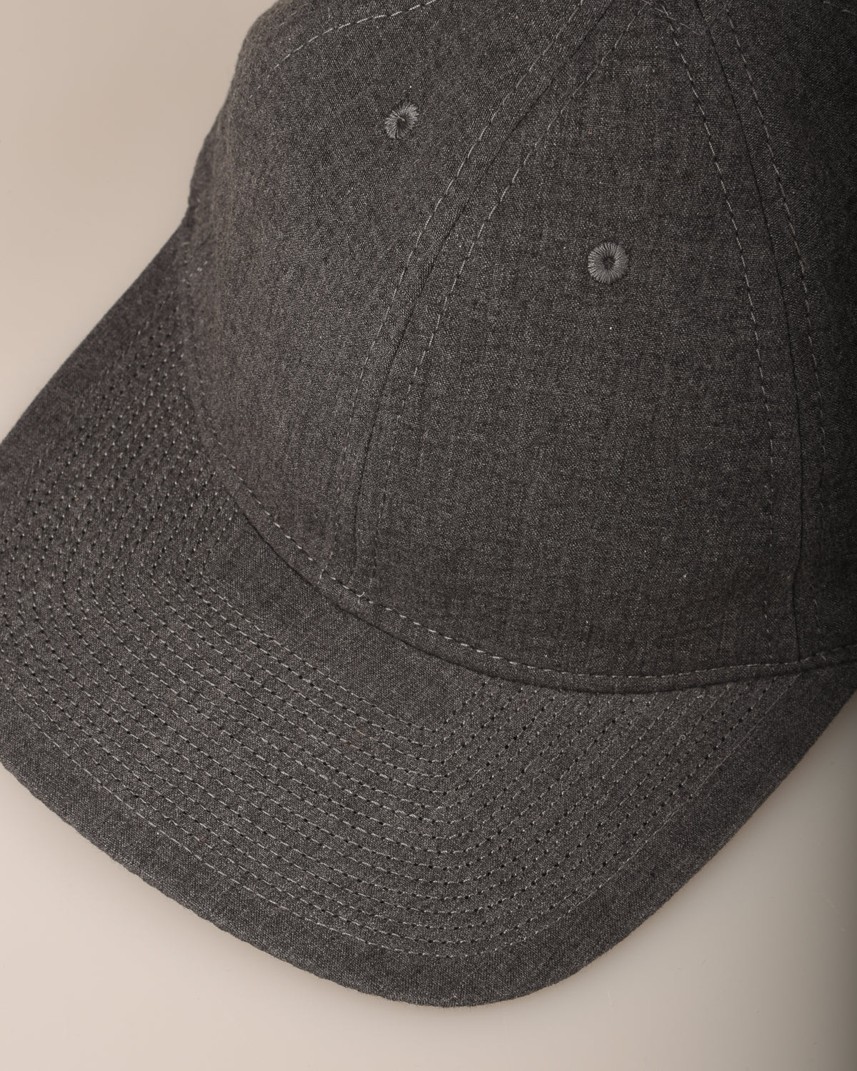 POTEN SEERSUCKER CAP - CHARCOAL GREY