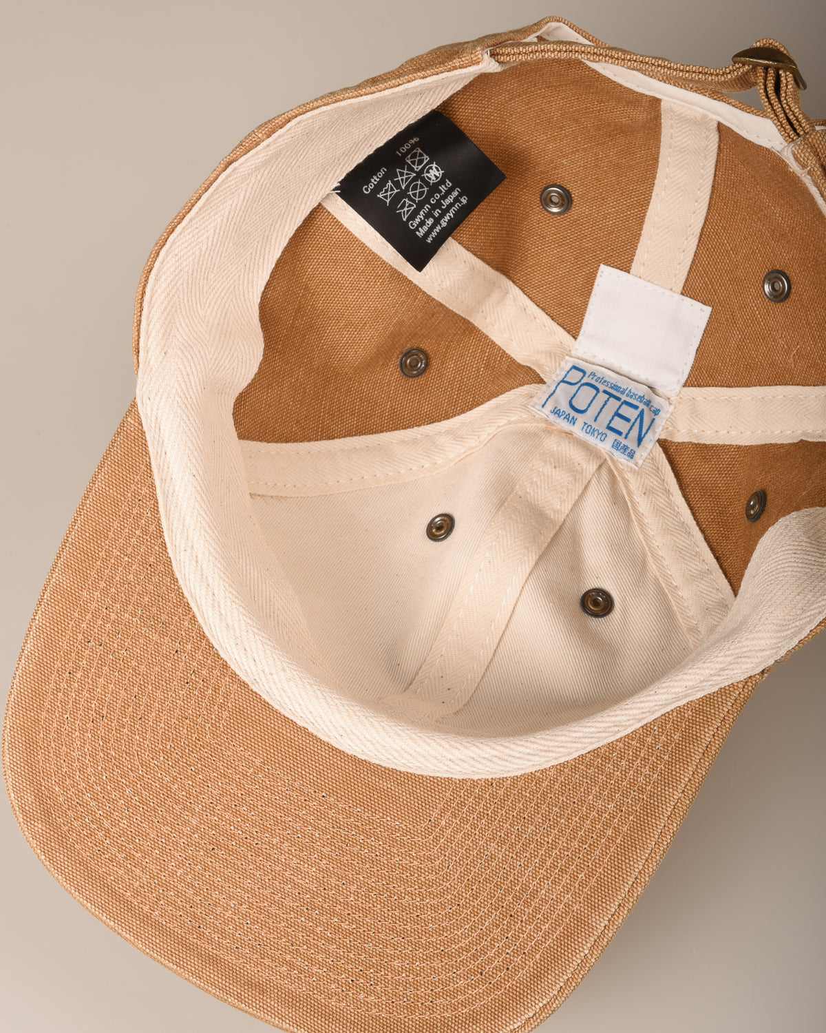 POTEN VINTAGE DUCK CAP - CAMEL