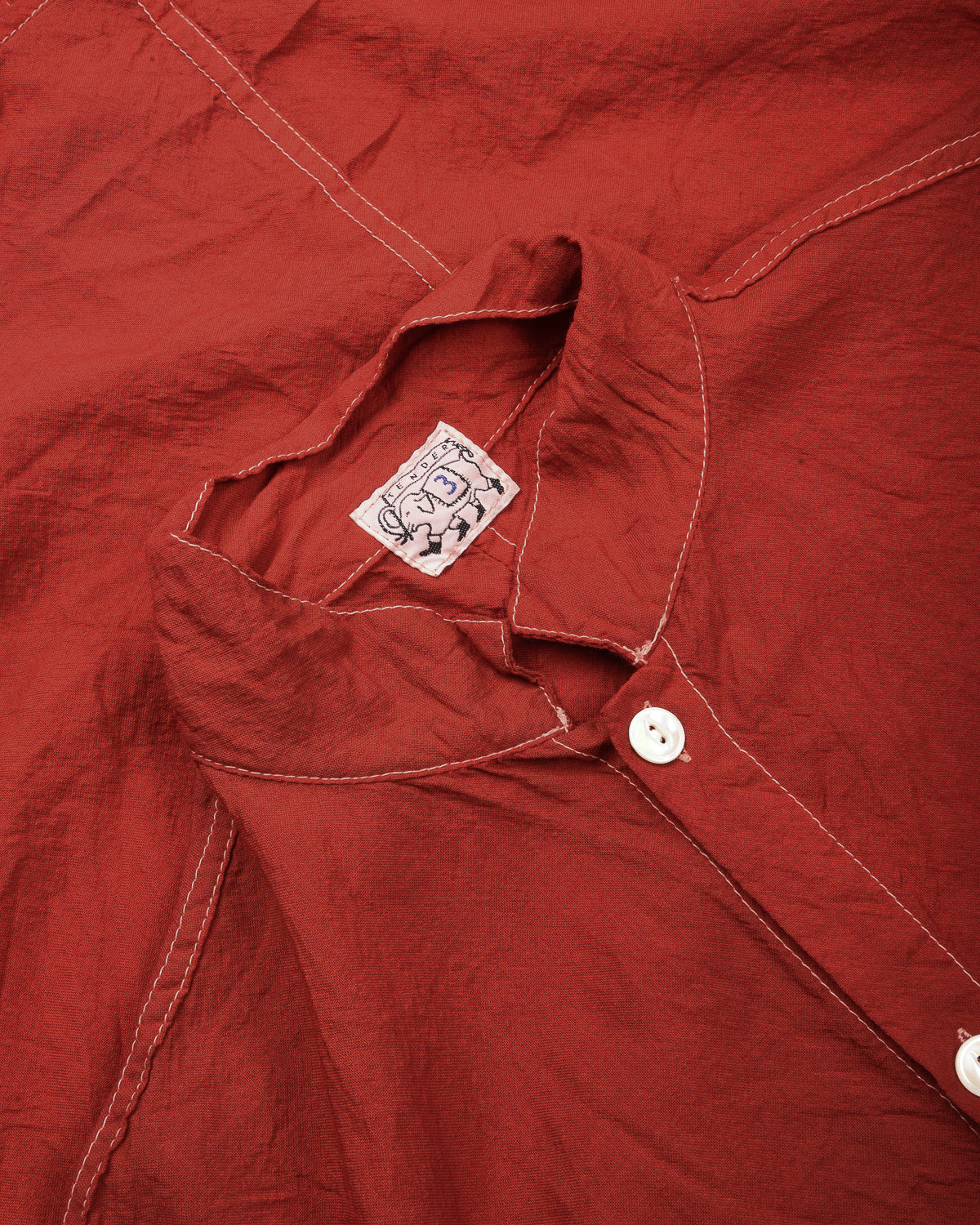 TENDER PLASTRON SHIRT - WOOL CALICO - TURKEY RED