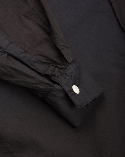 TENDER PLASTRON SHIRT - DOPPLER STRIPE COTTON CAMBRIC - BLACK HOLE