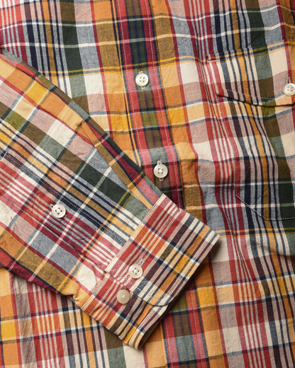 TS(S) INDIAN MADRAS PLAID LONG SHIRT - RED
