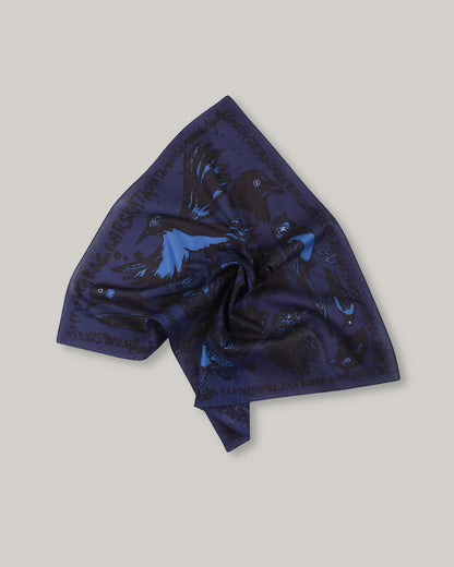 INDIGOFERA x RAGNAR PERSSON DEVIL'S BIRD BANDANA - BLUE/ BLACK
