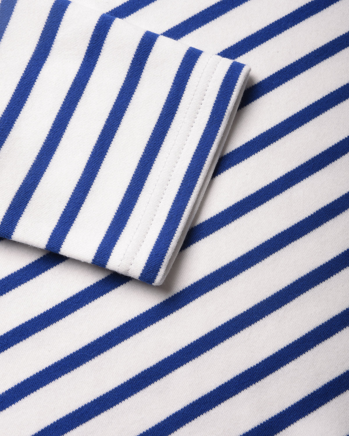 ARMOR LUX LADIES HERITAGE BRETON SHIRT L/S - WHITE/ ETOILE ROYAL BLUE