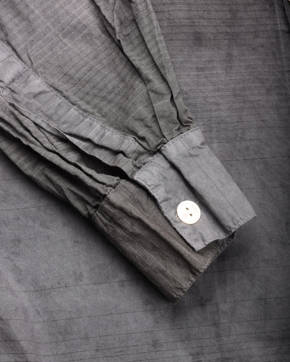 TENDER PLASTRON SHIRT - DOPPLER STRIPE COTTON CAMBRIC - CHESTNUT