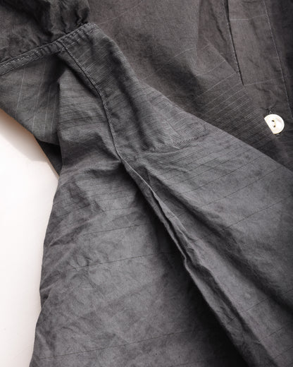 TENDER PLASTRON SHIRT - DOPPLER STRIPE COTTON CAMBRIC - CHESTNUT