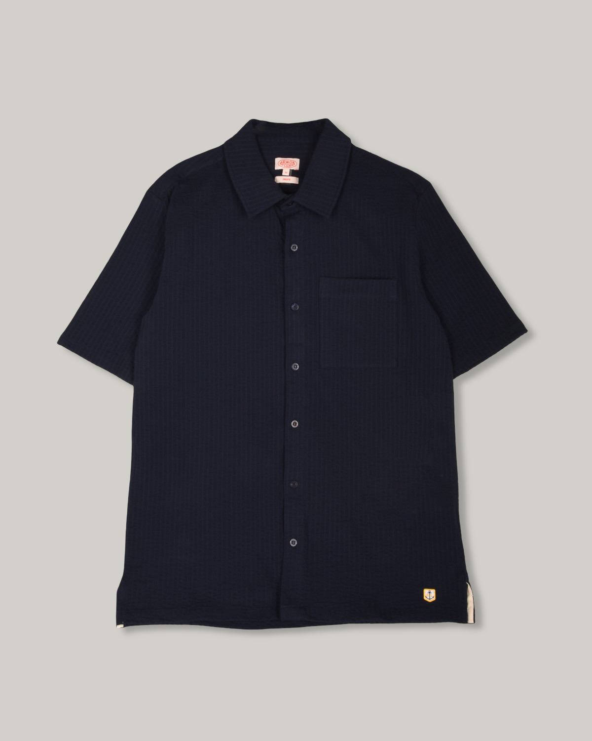 ARMOR LUX S/S SHIRT - MARINE DEEP