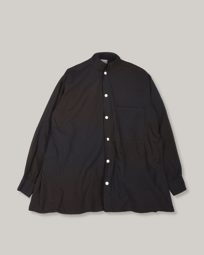 TENDER PLASTRON SHIRT - DOPPLER STRIPE COTTON CAMBRIC - BLACK HOLE