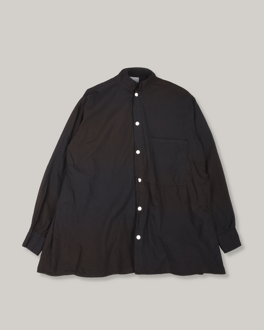 TENDER PLASTRON SHIRT - DOPPLER STRIPE COTTON CAMBRIC - BLACK HOLE