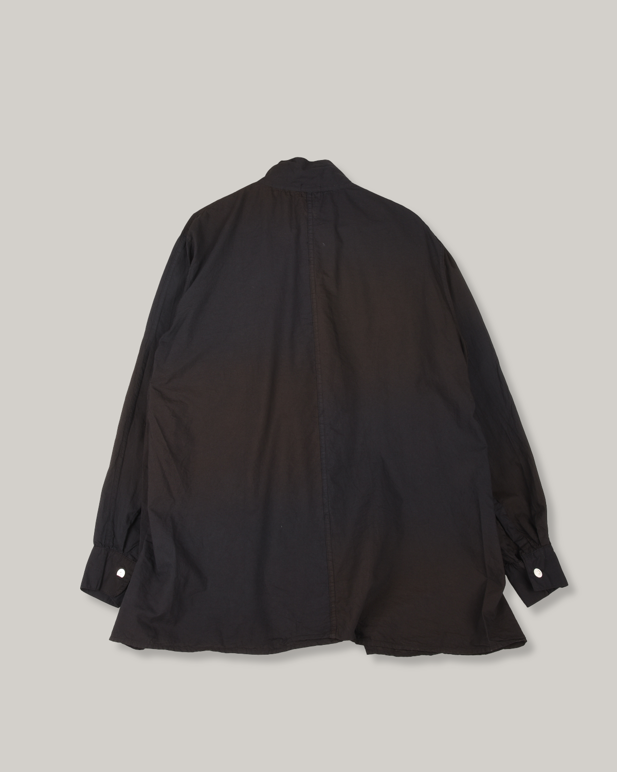 TENDER PLASTRON SHIRT - DOPPLER STRIPE COTTON CAMBRIC - BLACK HOLE