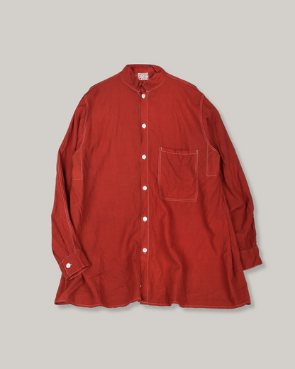 TENDER PLASTRON SHIRT - WOOL CALICO - TURKEY RED