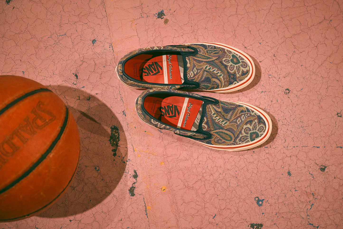 VANS VAULT X NIGEL CABOURN OOG CLASSIC SLIP-ON LX - PAISLEY VINTAGE BLUE