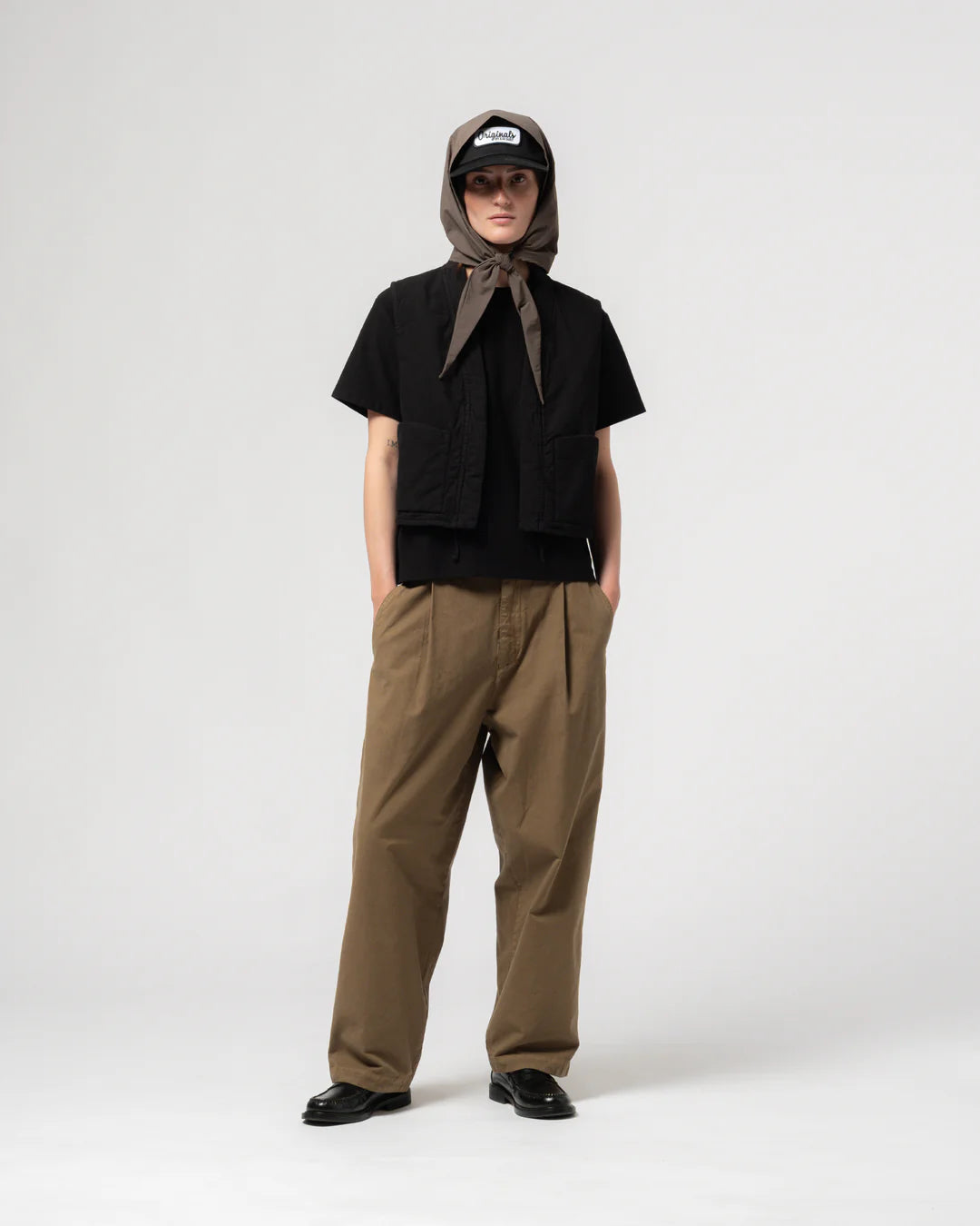 GIRLS OF DUST PADDED CORK VEST -  FADED BLACK