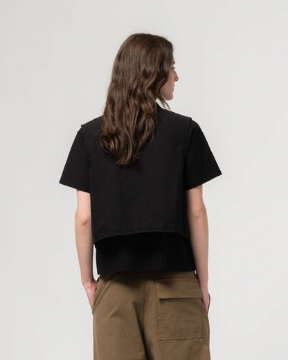 GIRLS OF DUST PADDED CORK VEST -  FADED BLACK