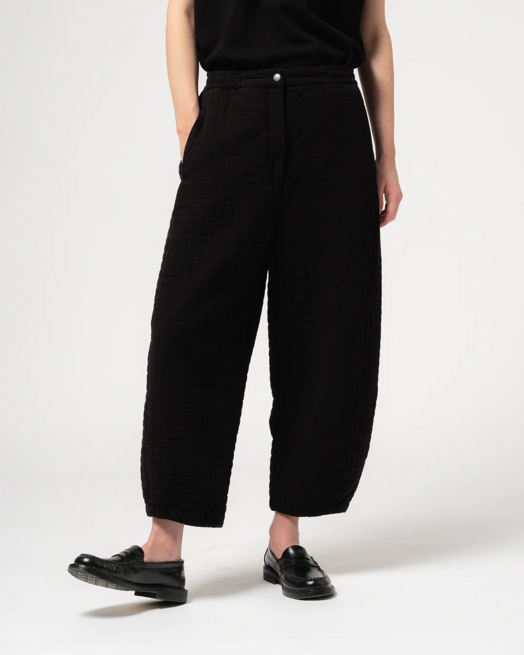 GIRLS OF DUST KARATE PANTS - SASHIKO COTTON - BLACK