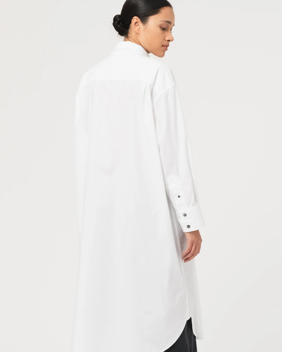 GIRLS OF DUST IMPERIAL SHIRT - PEACH POPLIN - WHITE