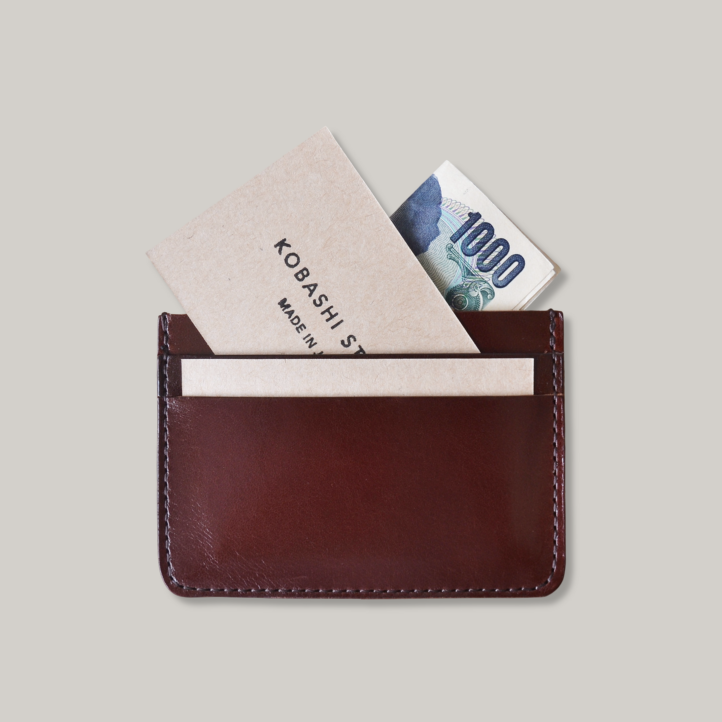 KOBASHI STUDIO CARD SLEEVE - DARK BROWN