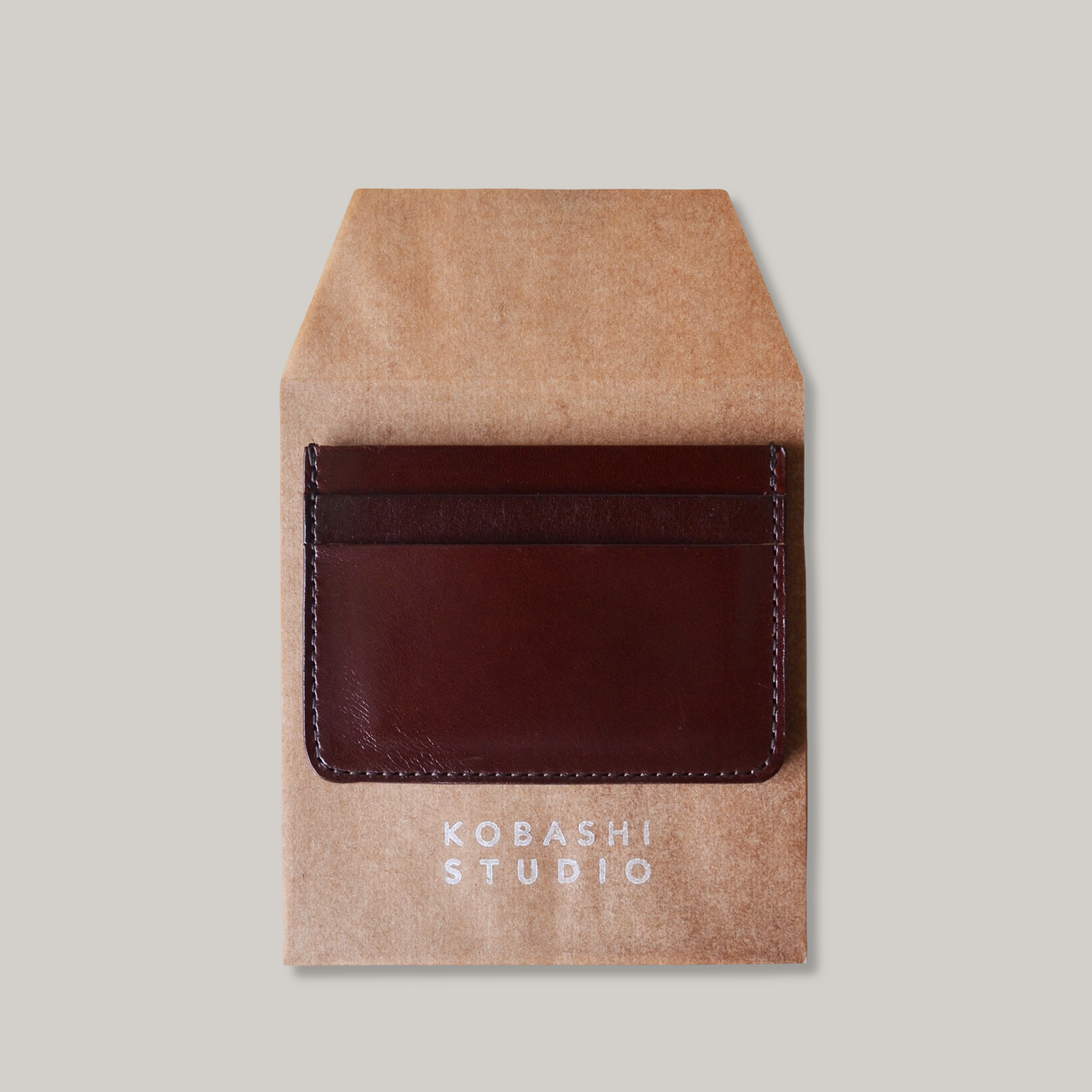 KOBASHI STUDIO CARD SLEEVE - DARK BROWN