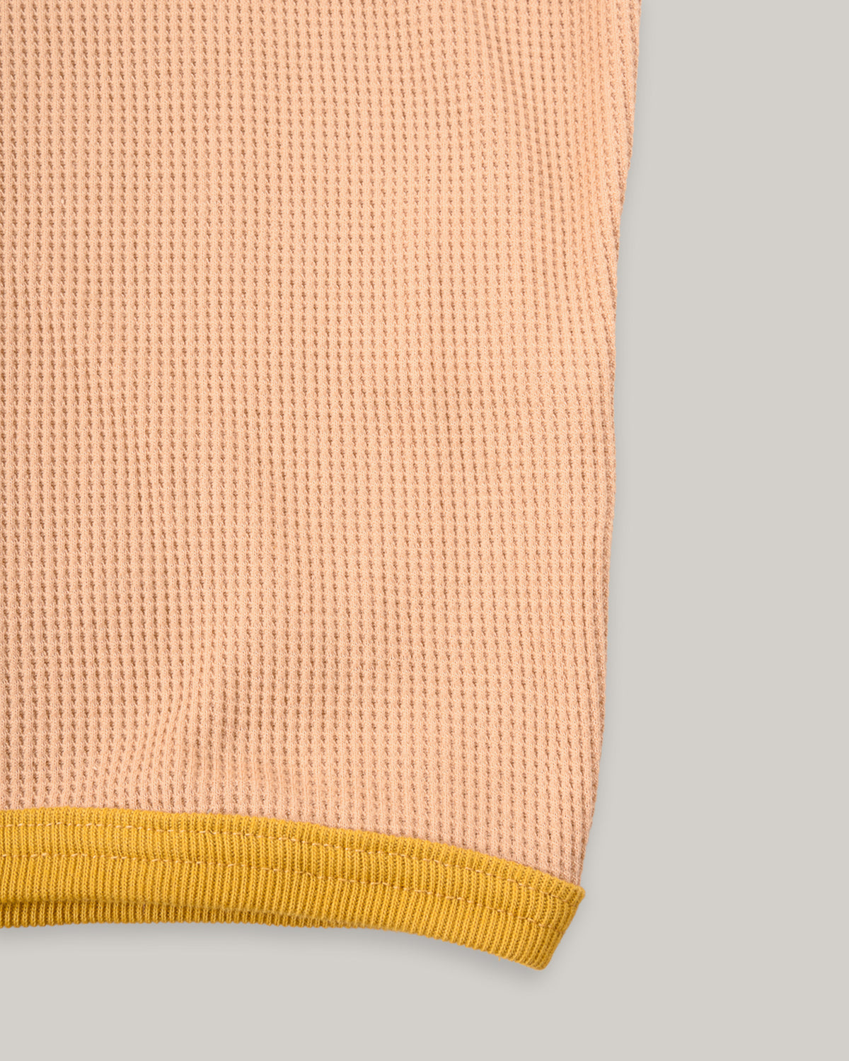 W'MENSWEAR GAS STATION TEE - MUSTARD YELLOW WAFFLE